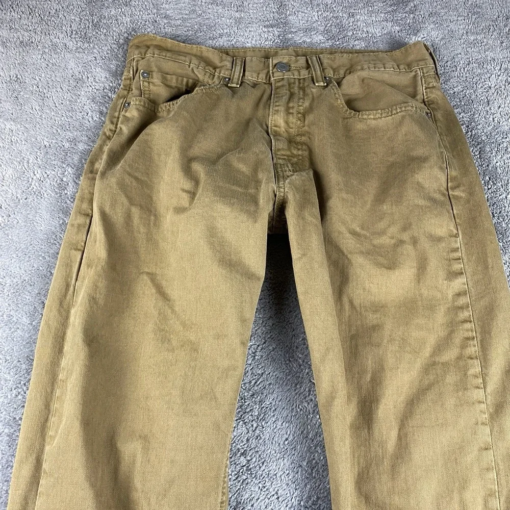 Levis 505 Straight Leg Jeans Mens 32x32 Tan Mid‎ Rise